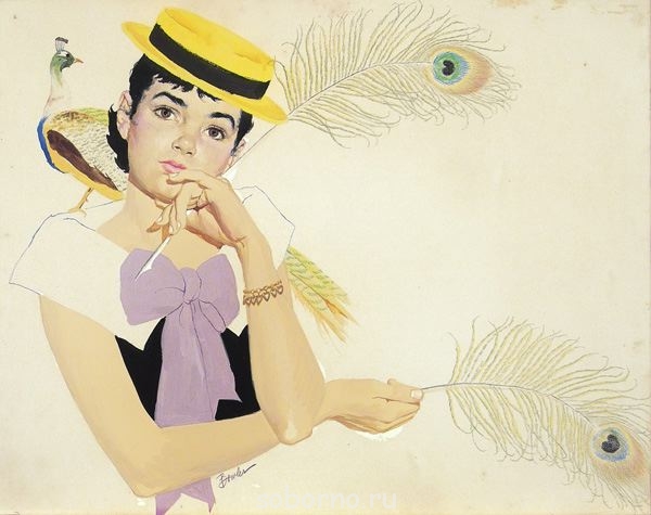 Аватар, аватар, аватар.... - 1307720474_girl-with-yellow-hat-and-peacock-feathers_www.nevsepic.com.ua.jpg