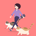 Аватар, аватар, аватар.... - 99px_ru_avatar_167372_devushka_idet_s_dvumja_koshkami.gif