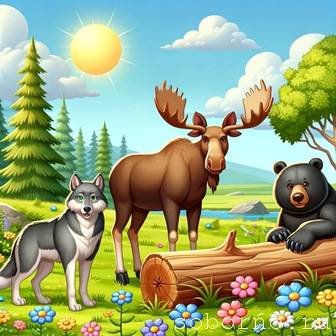 Виктор Шамонин-Версенев СТИХИ И СКАЗКИ - Волк и лось (3).jpg